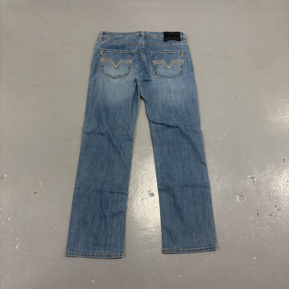 Rock and Roll Denim Pistol Straight Jeans Mens 36x36 Medium Wash Blue - Picture 7 of 7